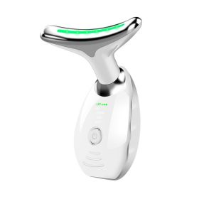 ASEXETIC Neck Face Beauty Device, Skin Care Facial Massager, 3 In 1 Portable Face Massager For Skin Care, Face Sculpting Tool, Vibration, Thermal, Mic (Option: White 3color light source)