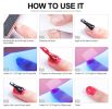 Nail Polish Set With Extend Poly nail Gel Semi-permanent varnish and UV LED Lamp and Stainless Steel Nails Tool Kits